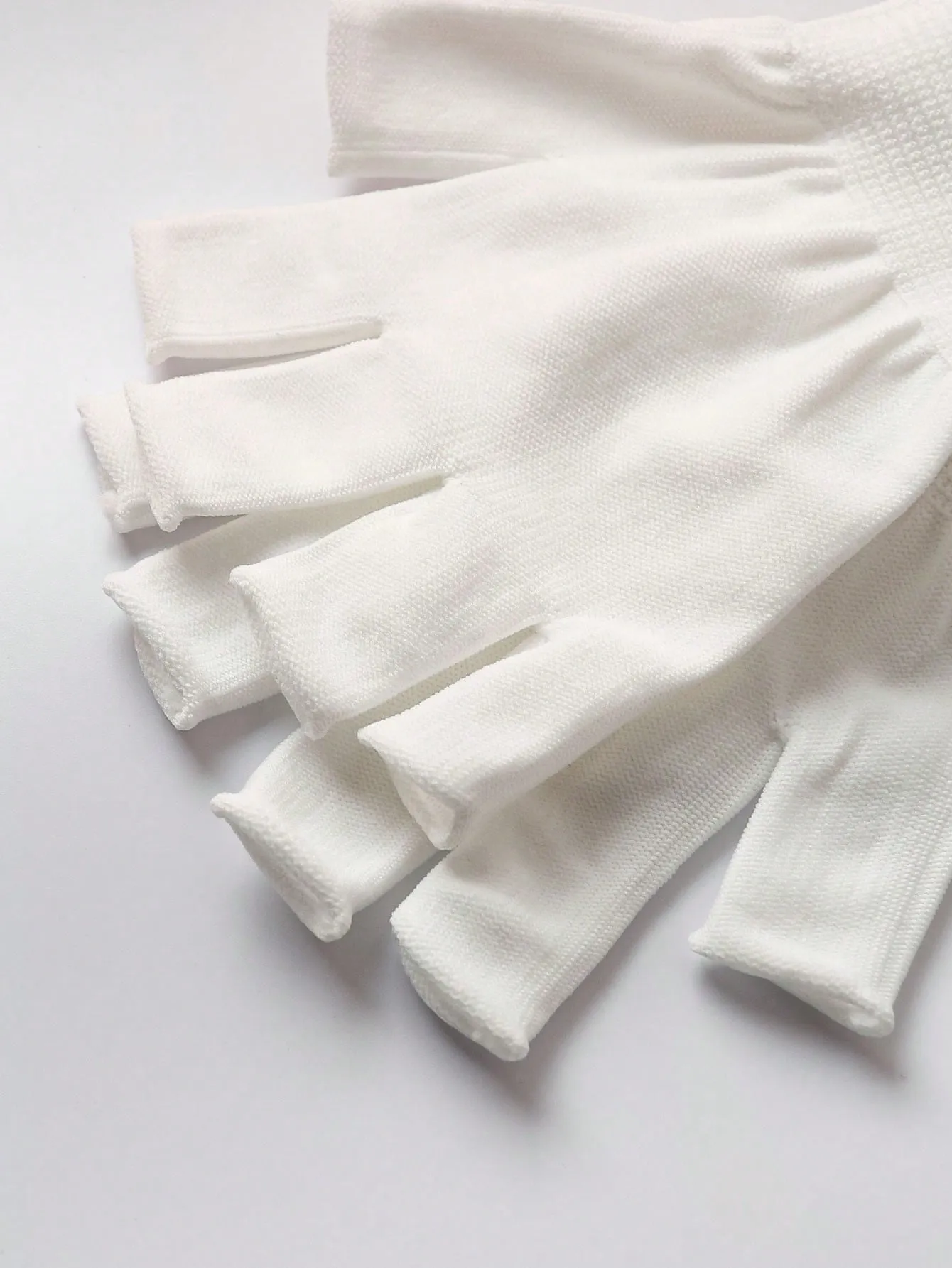 1 pair White-Color Manicure Gloves