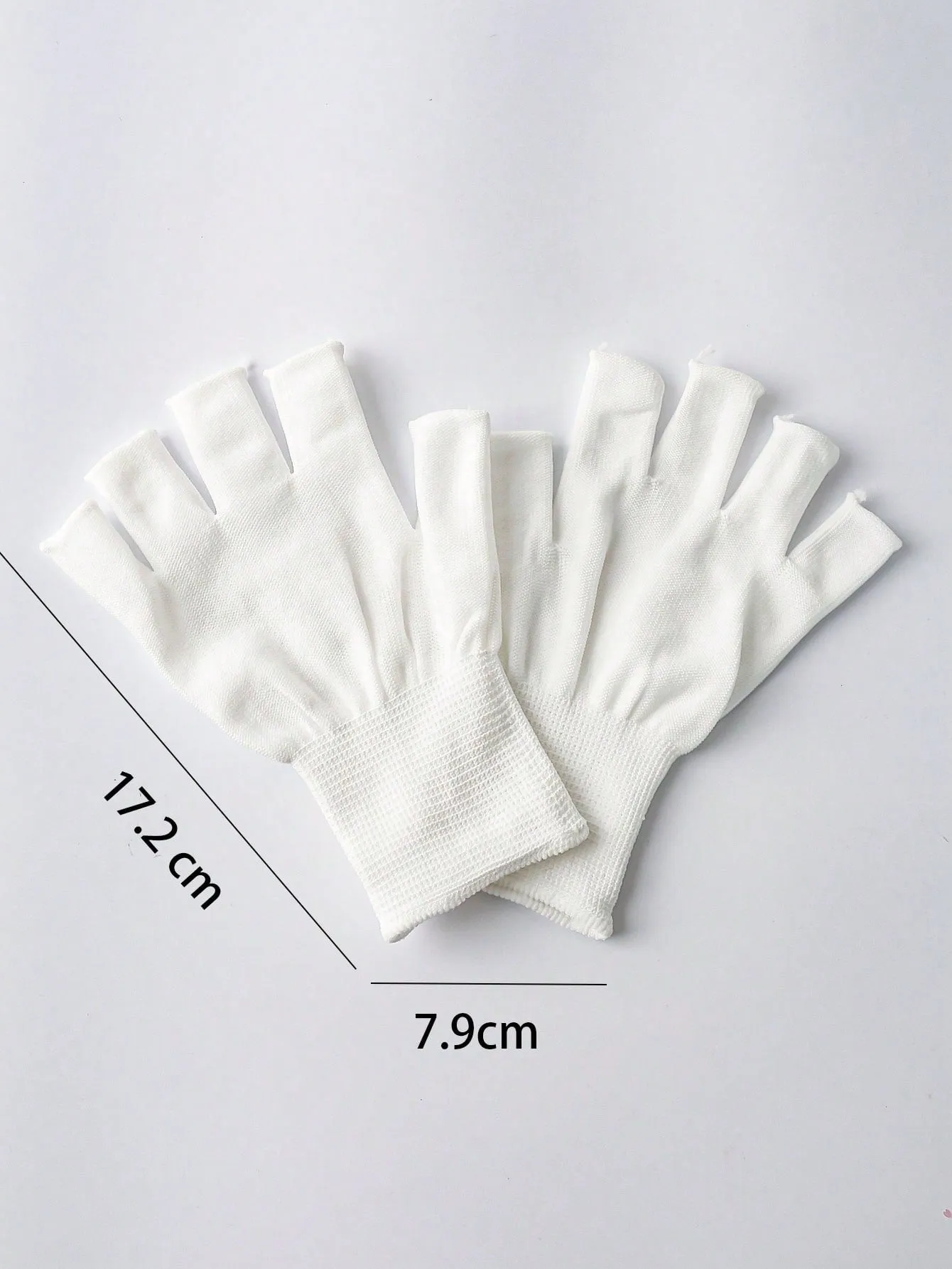 1 pair White-Color Manicure Gloves