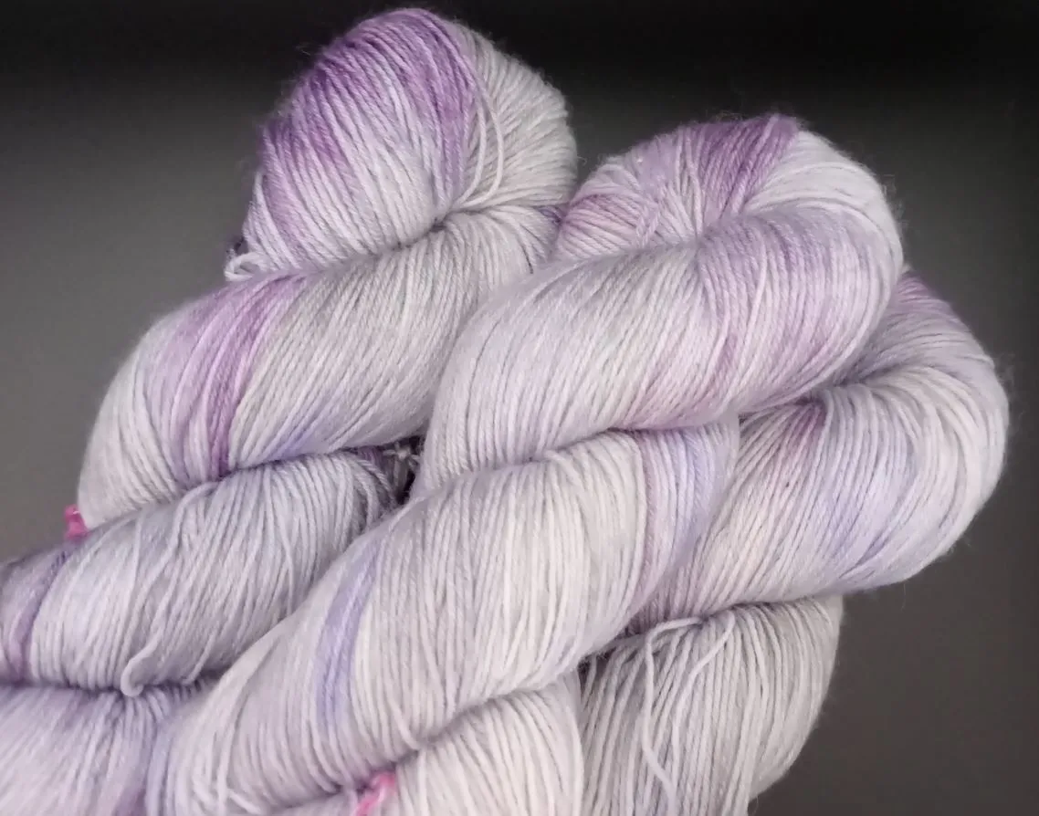 100G Bluefaced Leicester hand dyed Yarn 4 Ply- "Lavender Haze" -**Sale item