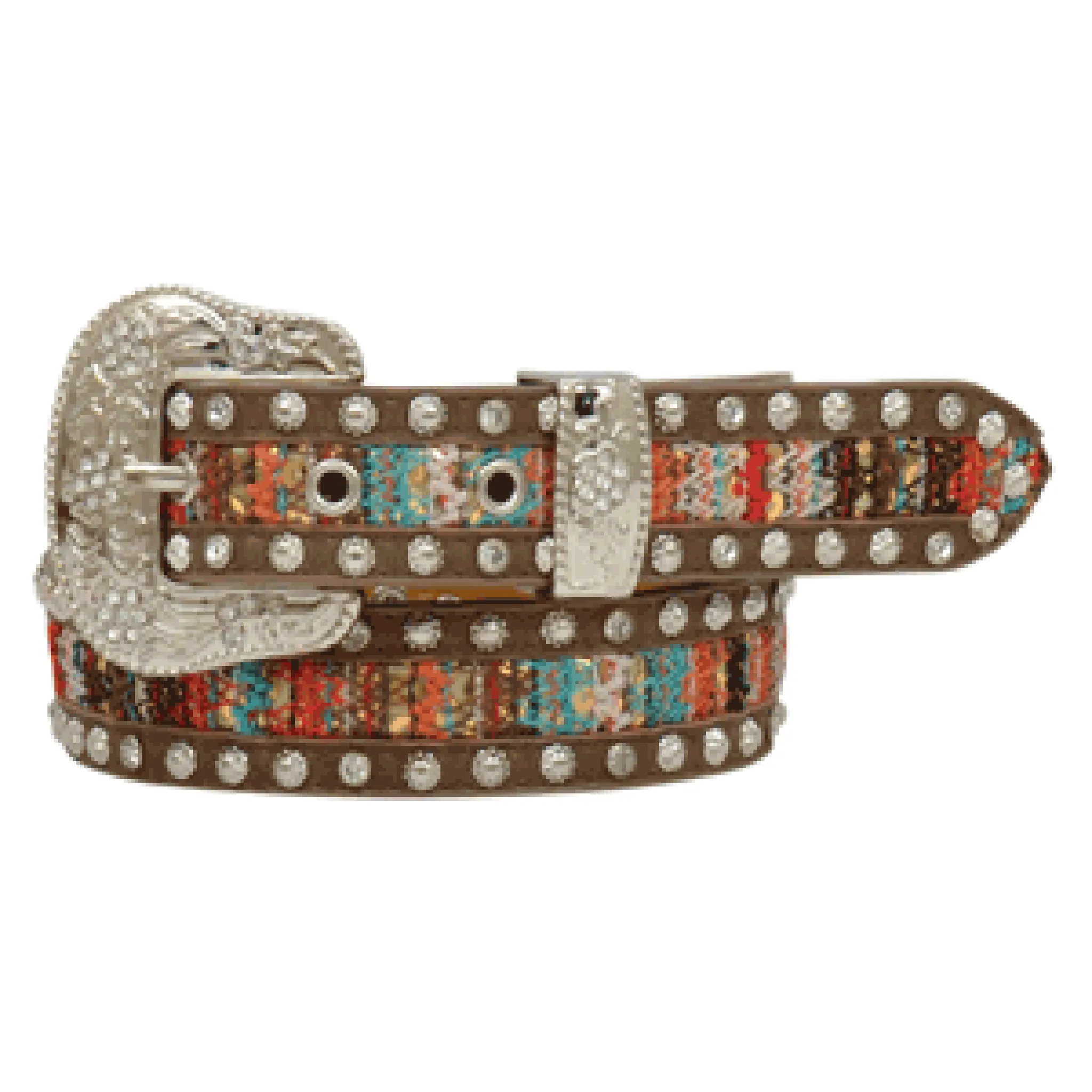 Angel Ranch Girls Brown Aztec Tapestry Belt