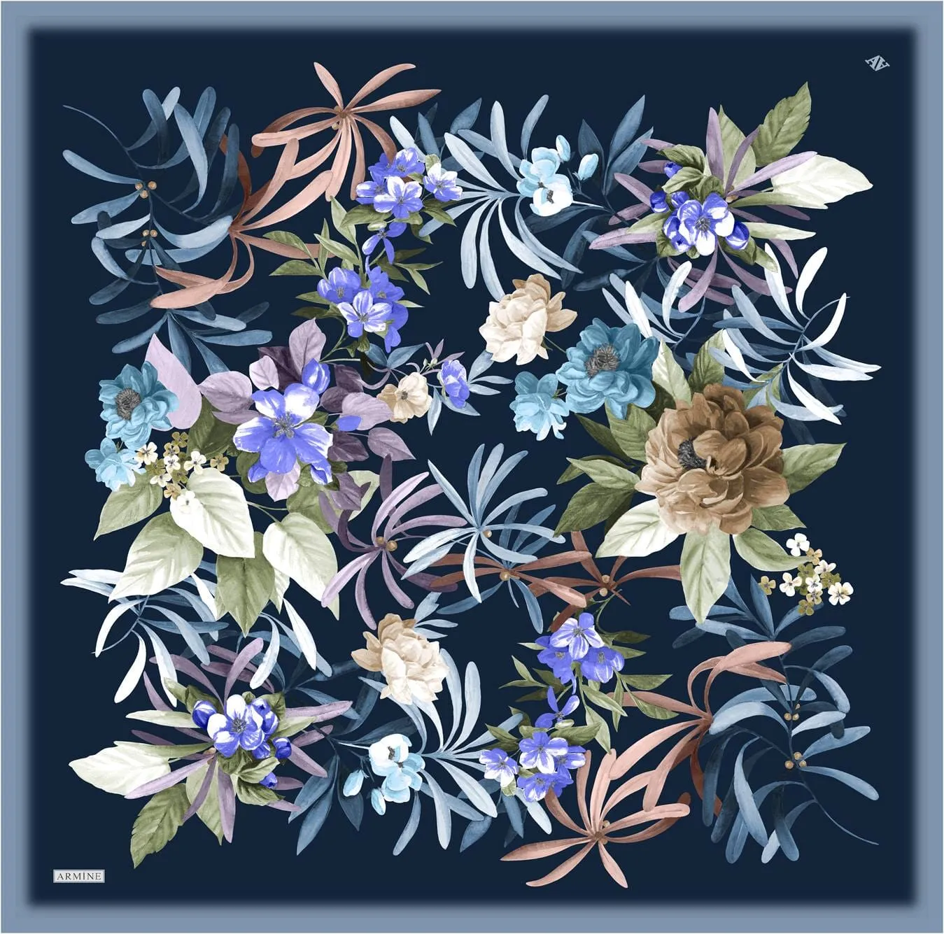 Armine Ayu Floral Silk Scarf #53