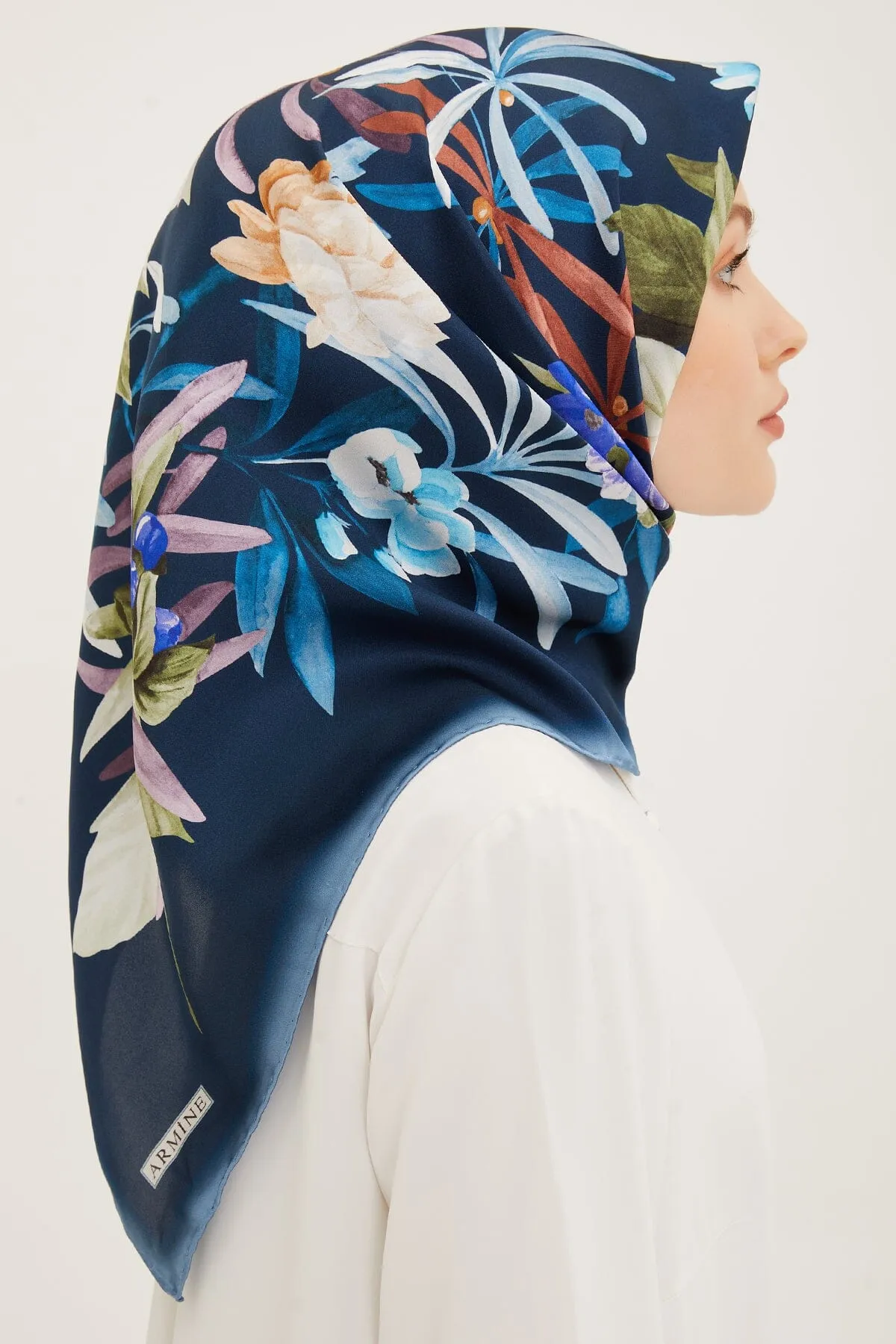 Armine Ayu Floral Silk Scarf #53