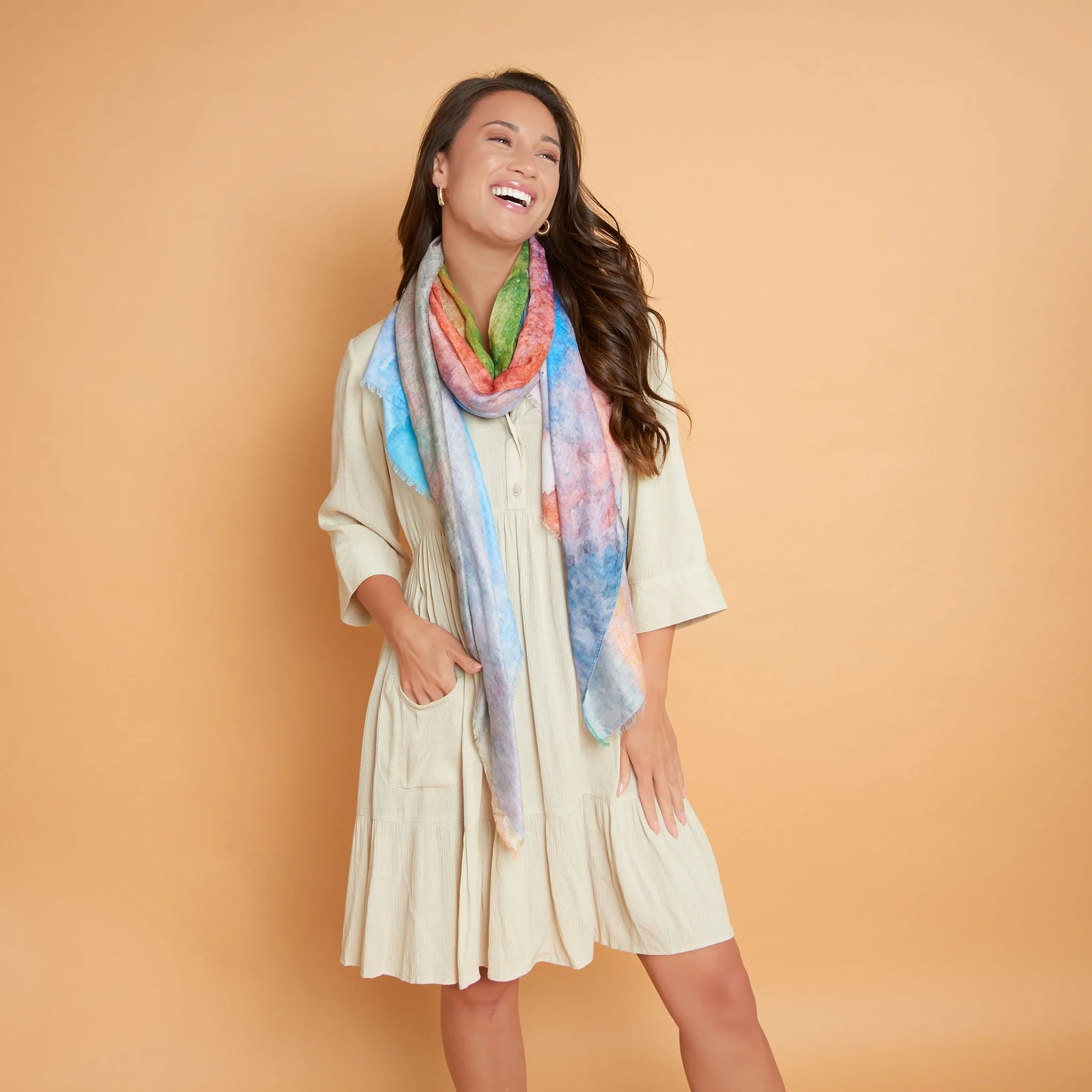 Audrina Abstract Lightweight Scarf