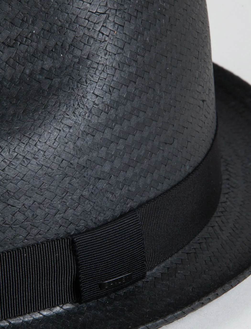 Bailey Wicket Straw Triby Hat - Black