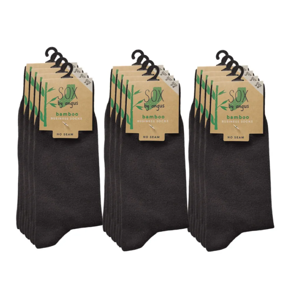 Bamboo Plain Business Socks -No Seam - Brown