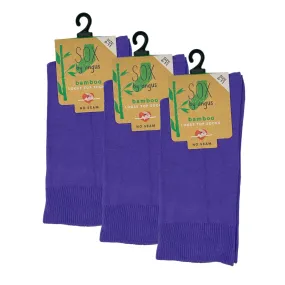 Bamboo Plain Loose Top Socks - NO SEAM – Purple