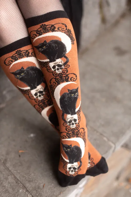 Black Cat Moon Knee High