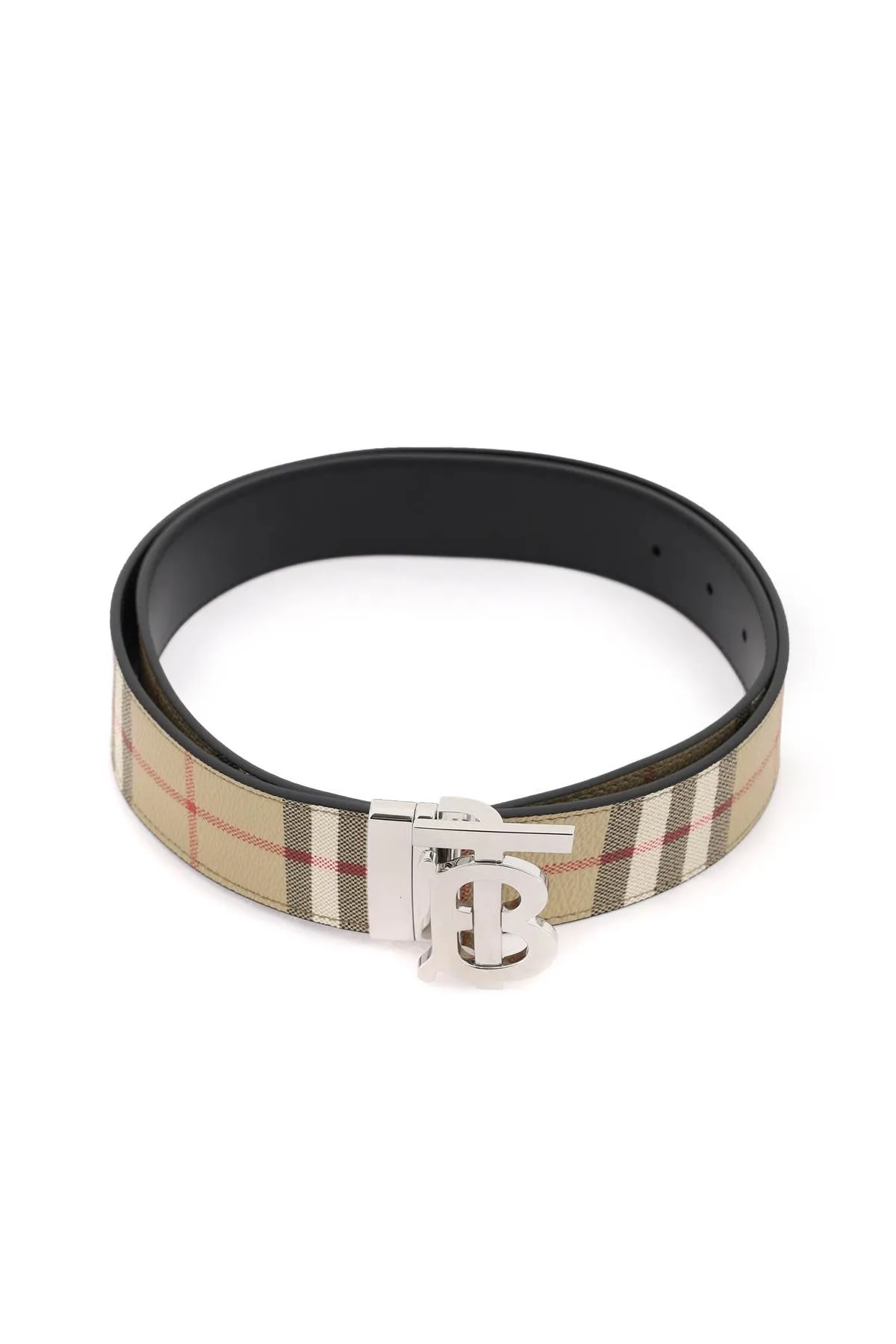 Burberry check reversibile belt