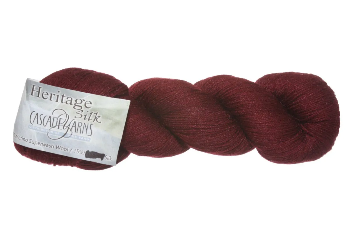 Cascade Yarns Heritage Silk Yarn - 5663 Wine