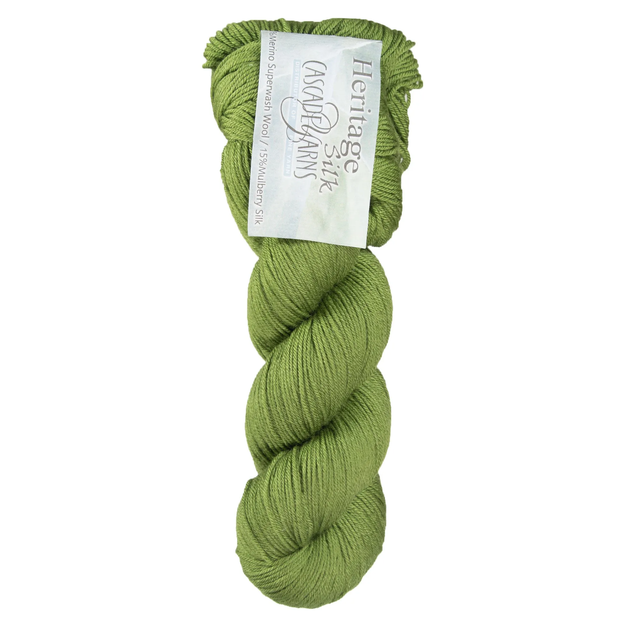 Cascade Yarns Heritage Silk Yarn - 5717 Camo Green