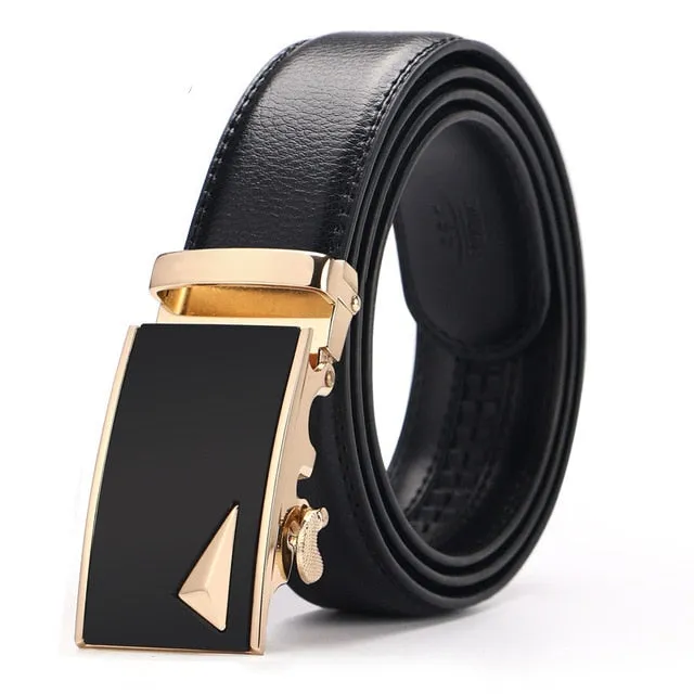 Ceinture Homme Cowskin Automatic Buckle Cowhide Men Belts