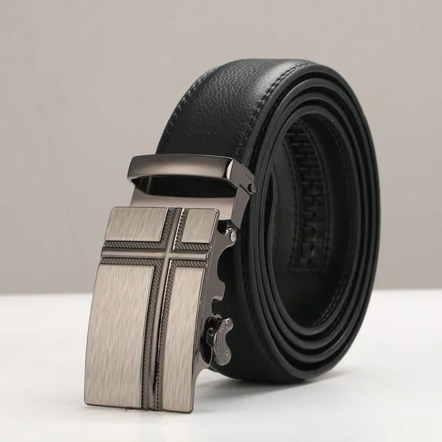 Ceinture Homme Cowskin Automatic Buckle Cowhide Men Belts