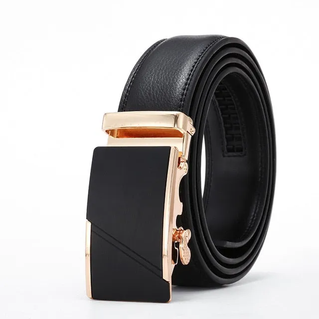 Ceinture Homme Cowskin Automatic Buckle Cowhide Men Belts