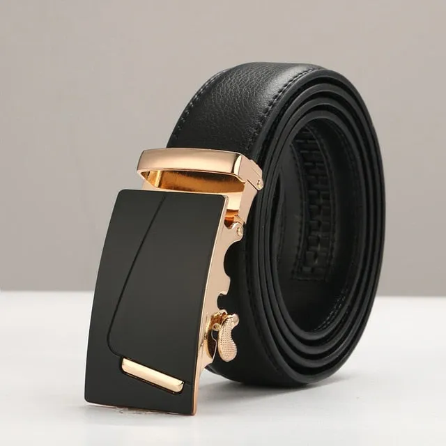 Ceinture Homme Cowskin Automatic Buckle Cowhide Men Belts