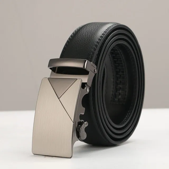 Ceinture Homme Cowskin Automatic Buckle Cowhide Men Belts