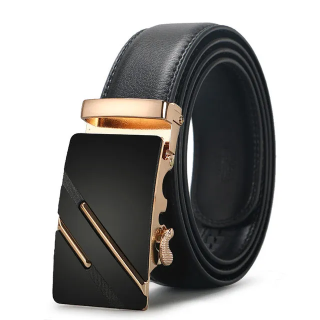 Ceinture Homme Cowskin Automatic Buckle Cowhide Men Belts