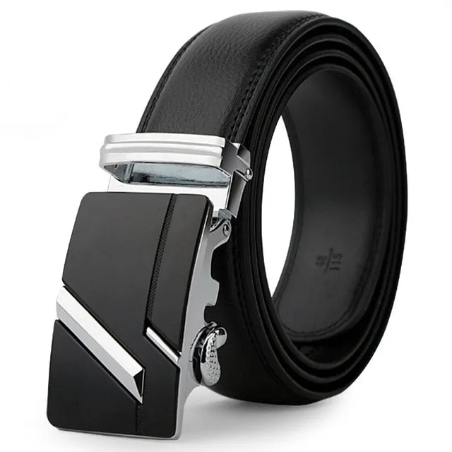 Ceinture Homme Cowskin Automatic Buckle Cowhide Men Belts