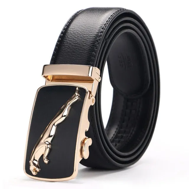 Ceinture Homme Cowskin Automatic Buckle Cowhide Men Belts