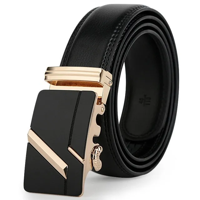 Ceinture Homme Cowskin Automatic Buckle Cowhide Men Belts