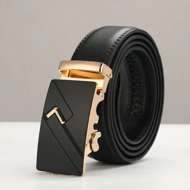 Ceinture Homme Cowskin Automatic Buckle Cowhide Men Belts