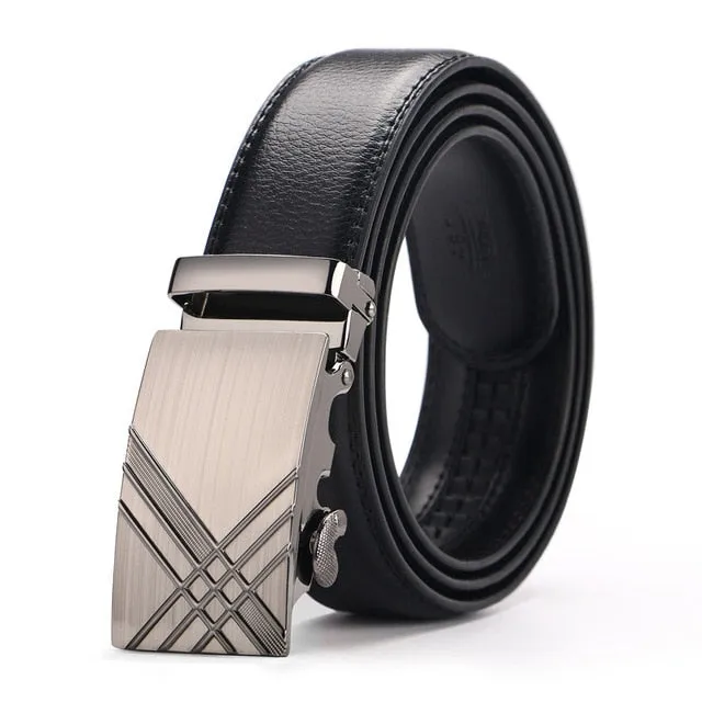 Ceinture Homme Cowskin Automatic Buckle Cowhide Men Belts