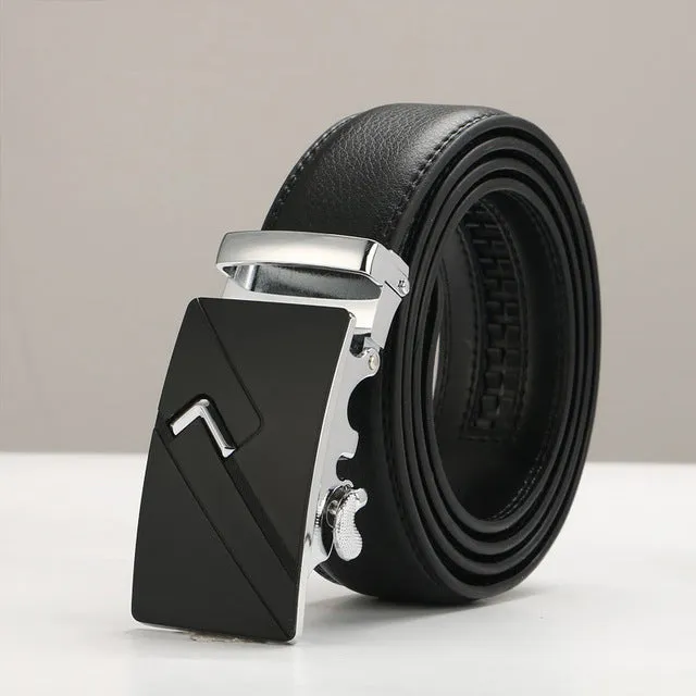 Ceinture Homme Cowskin Automatic Buckle Cowhide Men Belts