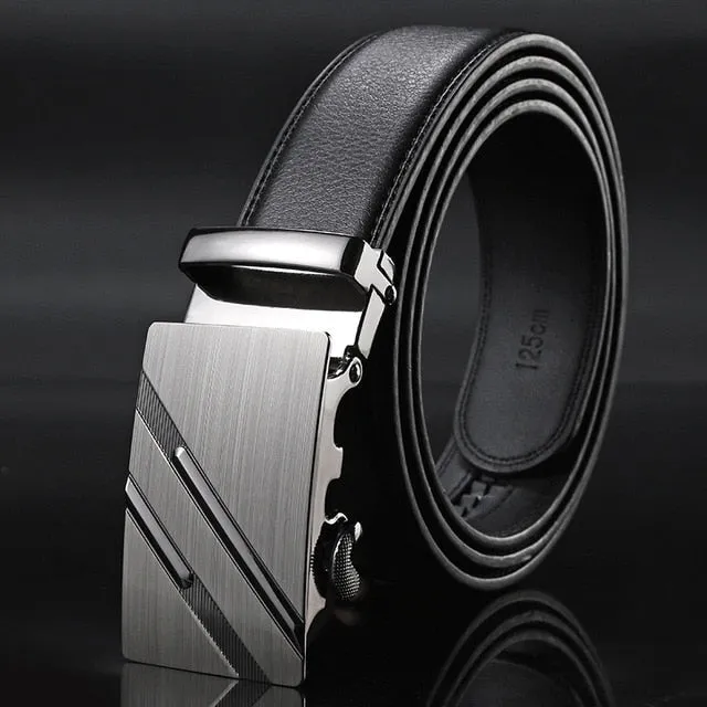 Ceinture Homme Cowskin Automatic Buckle Cowhide Men Belts