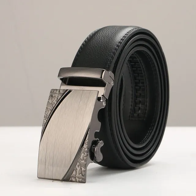 Ceinture Homme Cowskin Automatic Buckle Cowhide Men Belts