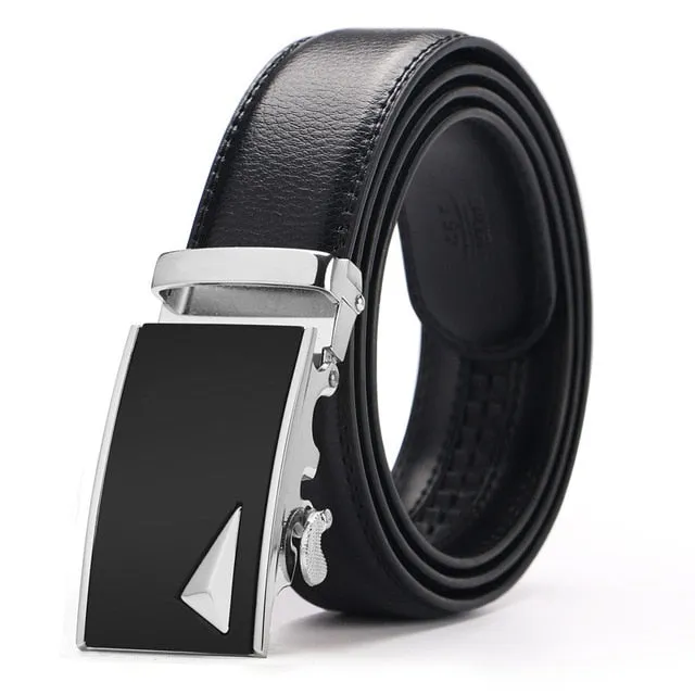 Ceinture Homme Cowskin Automatic Buckle Cowhide Men Belts