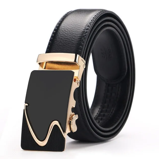 Ceinture Homme Cowskin Automatic Buckle Cowhide Men Belts