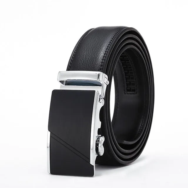 Ceinture Homme Cowskin Automatic Buckle Cowhide Men Belts