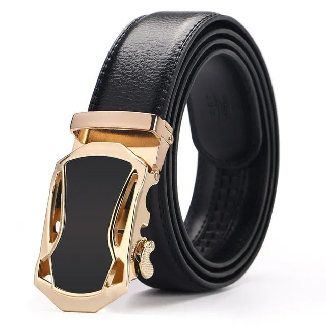 Ceinture Homme Cowskin Automatic Buckle Cowhide Men Belts