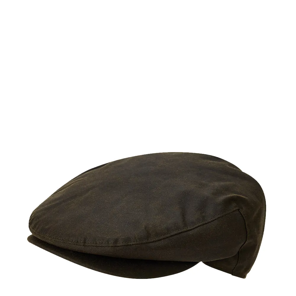 Dubarry Coolbawn Wax Cotton Flat Cap Olive