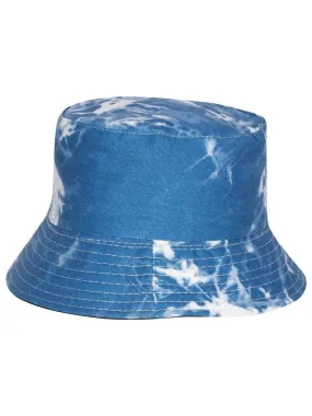 FabSeasons Blue Reversible Tie-Dye Bucket Hats