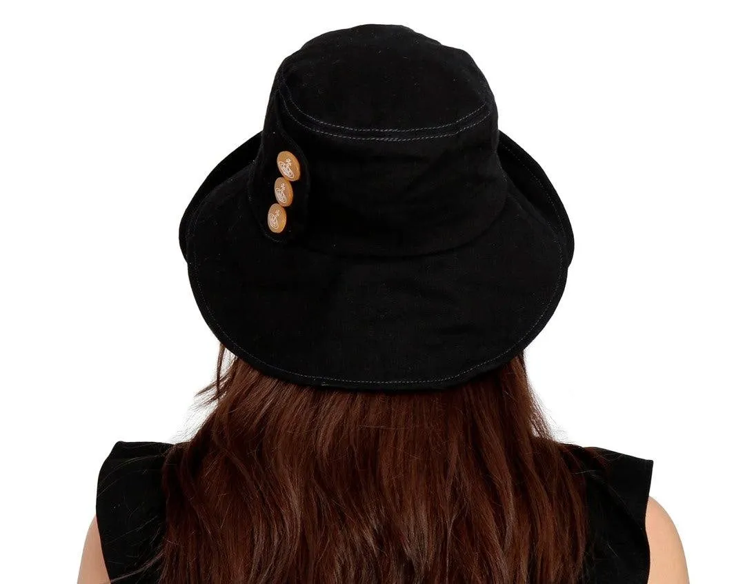 FabSeasons Foldable Black Beach Cloche