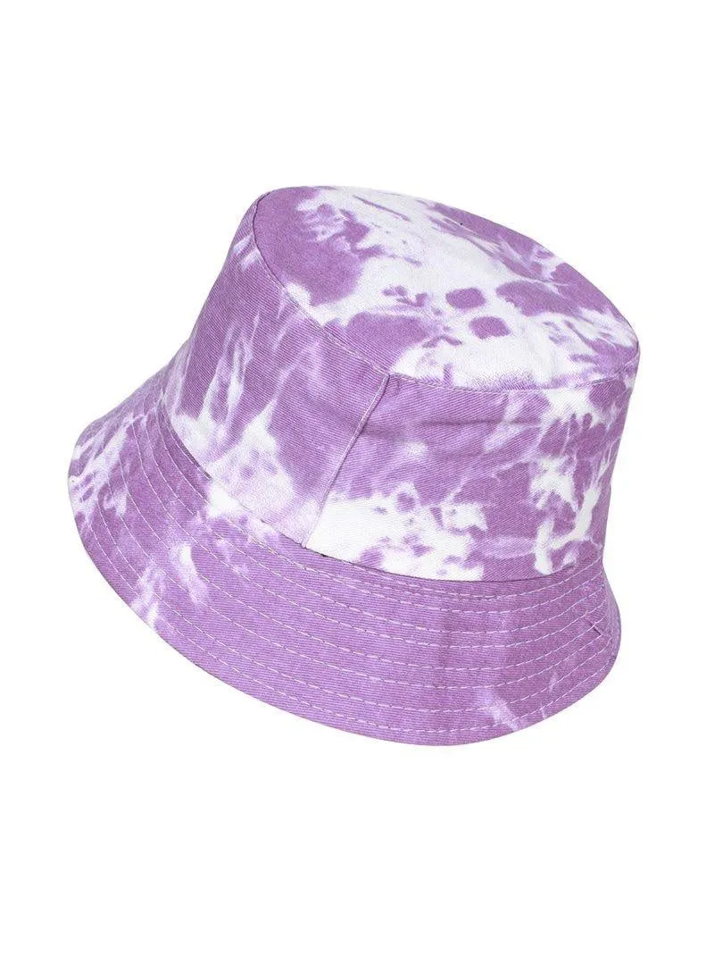 FabSeasons Purple Reversible Tie-Dye Bucket Hats