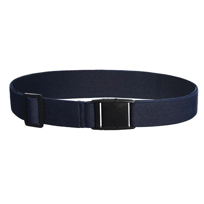 Fashion Unisex Belt Invisible Belt No Show Buckle Elastic Adjustable Waistband Canvas Waistbelt