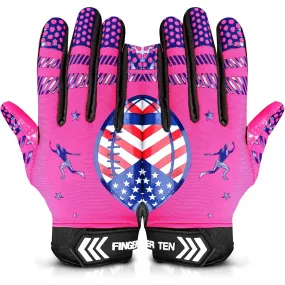 Football Receiver Gloves Youth Pink