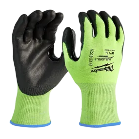 General Purpose Gloves - Milwaukee® High-Visibility Polyurethane Dipped Gloves, 48-73-8922