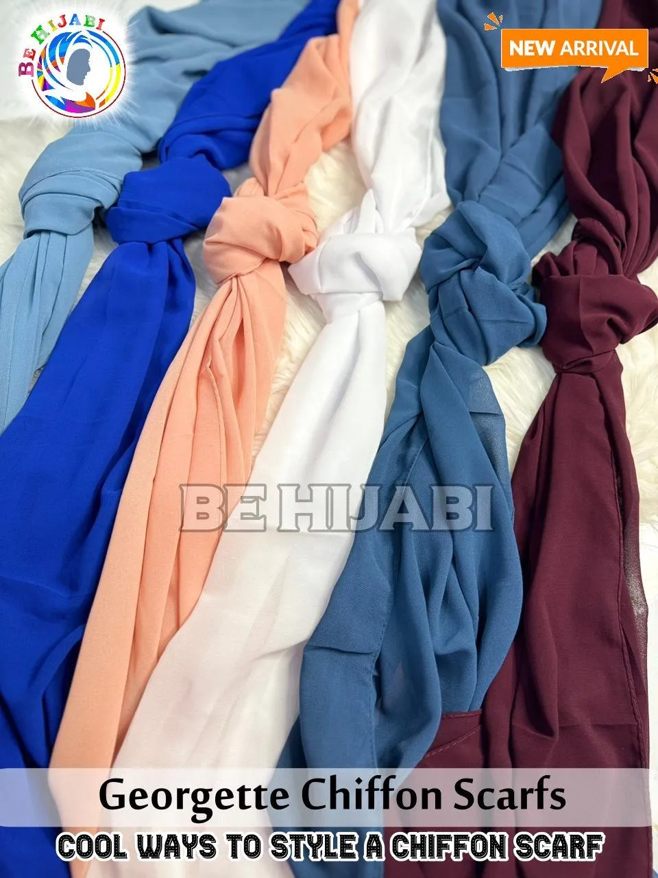 Georgette Chiffon Hijabs & Scarves Deal 2 ( Pack of 6 )