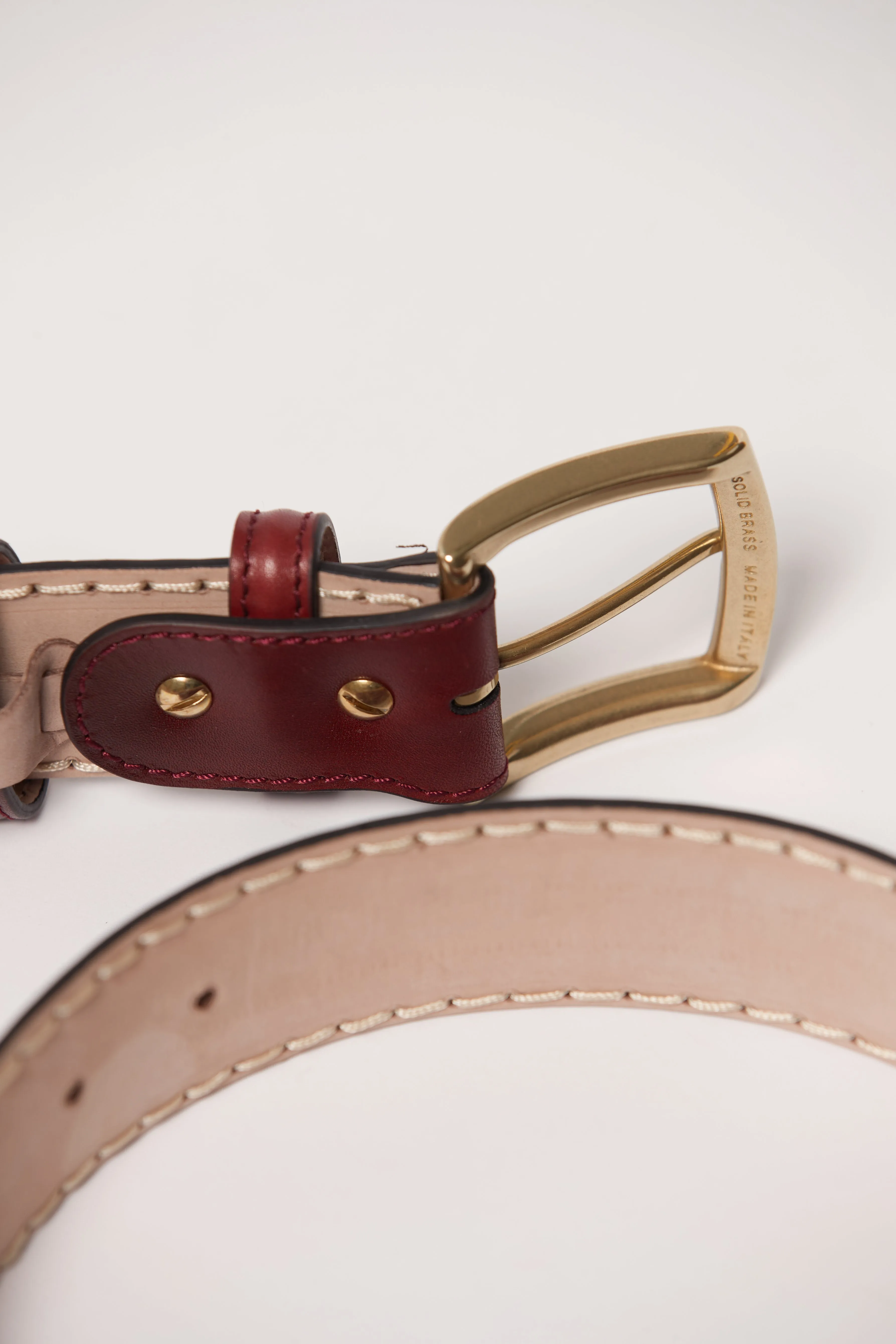 Handmade Norwegian Belt in Rubino Red