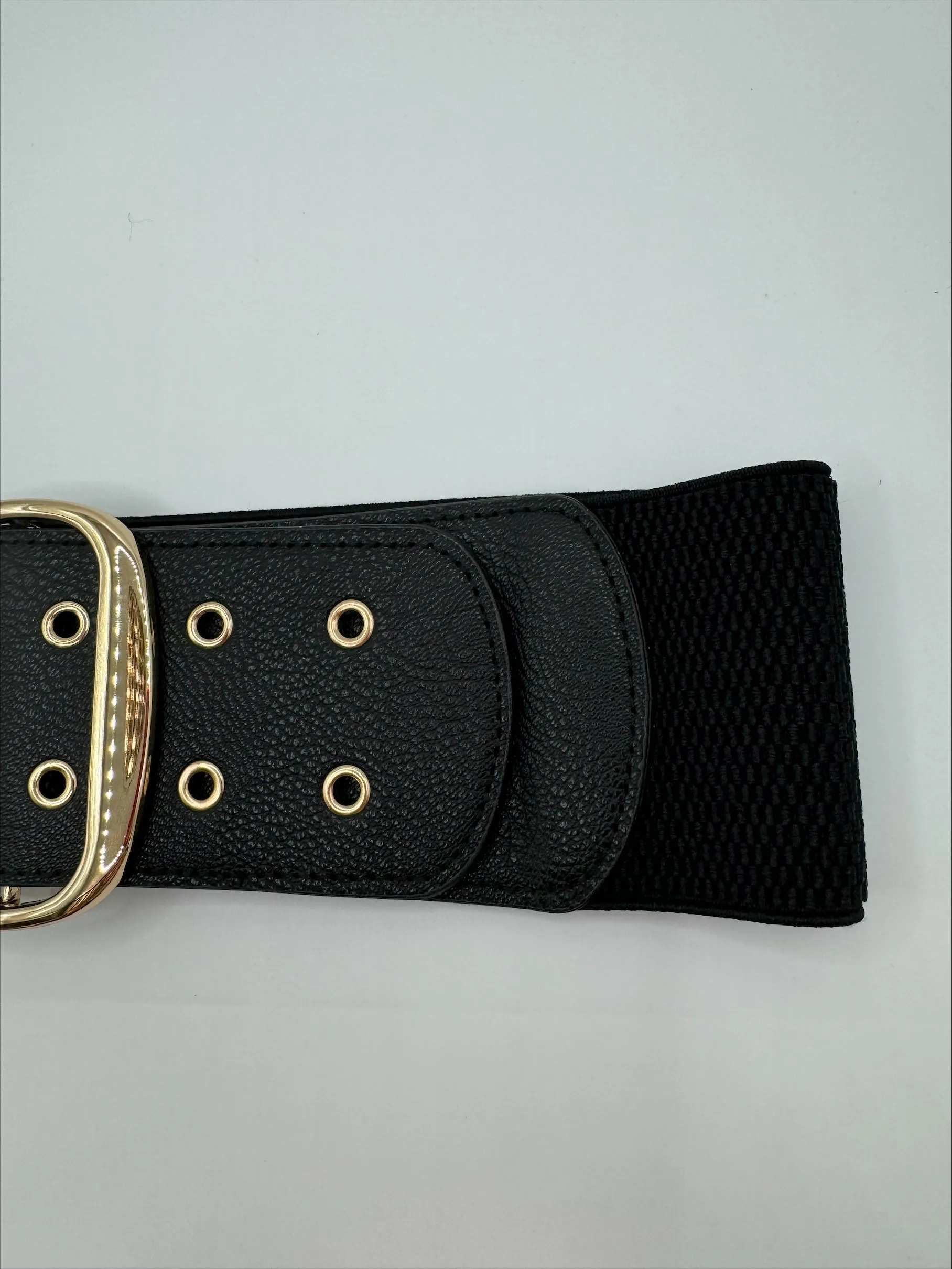 Kelly Chunky Black Stretch Waist Belt