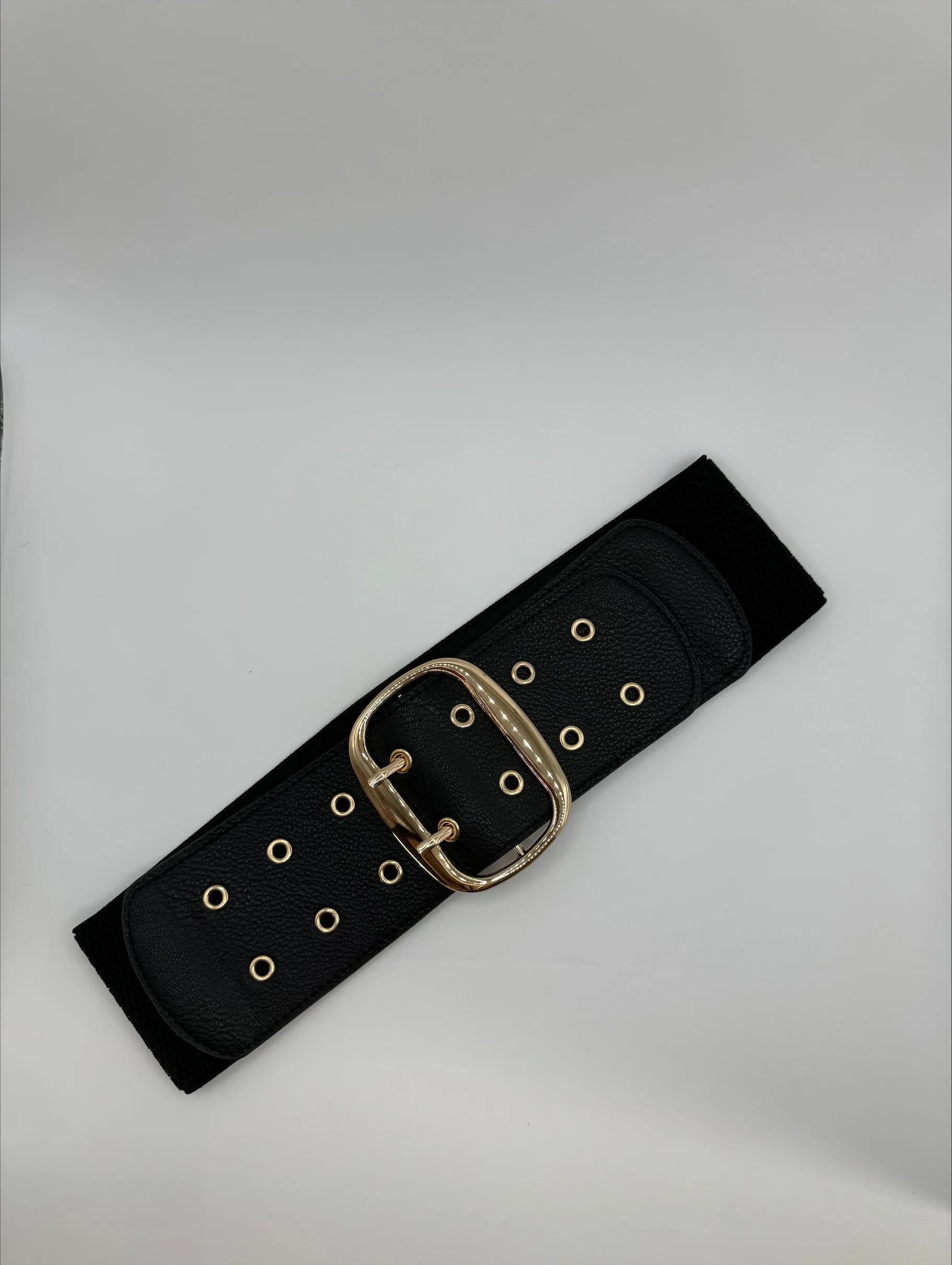 Kelly Chunky Black Stretch Waist Belt