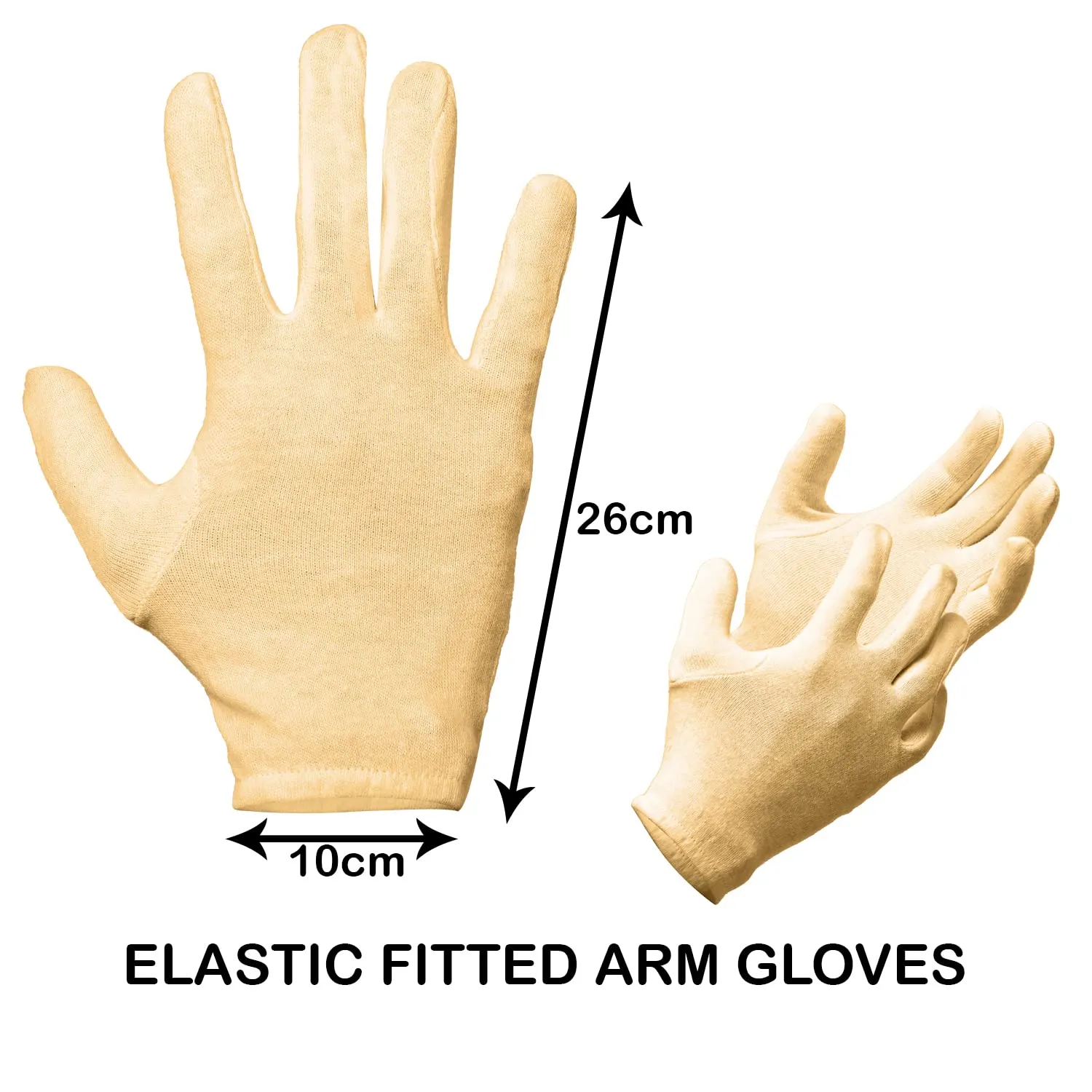 Kuber Industries Gloves | Cotton Summer Gloves | Protection From Sun Burns | Dust | Pollution | Gloves For Women | Gloves For Men | 1 Pair | Cream