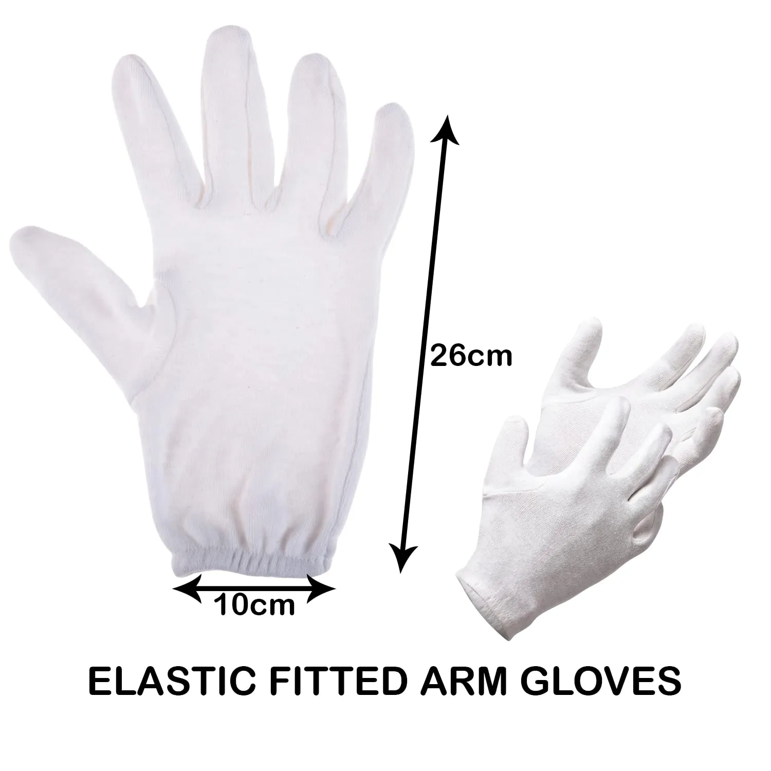 Kuber Industries Gloves | Cotton Summer Gloves | Protection From Sun Burns | Dust | Pollution | Gloves For Women | Gloves For Men | 1 Pair | White