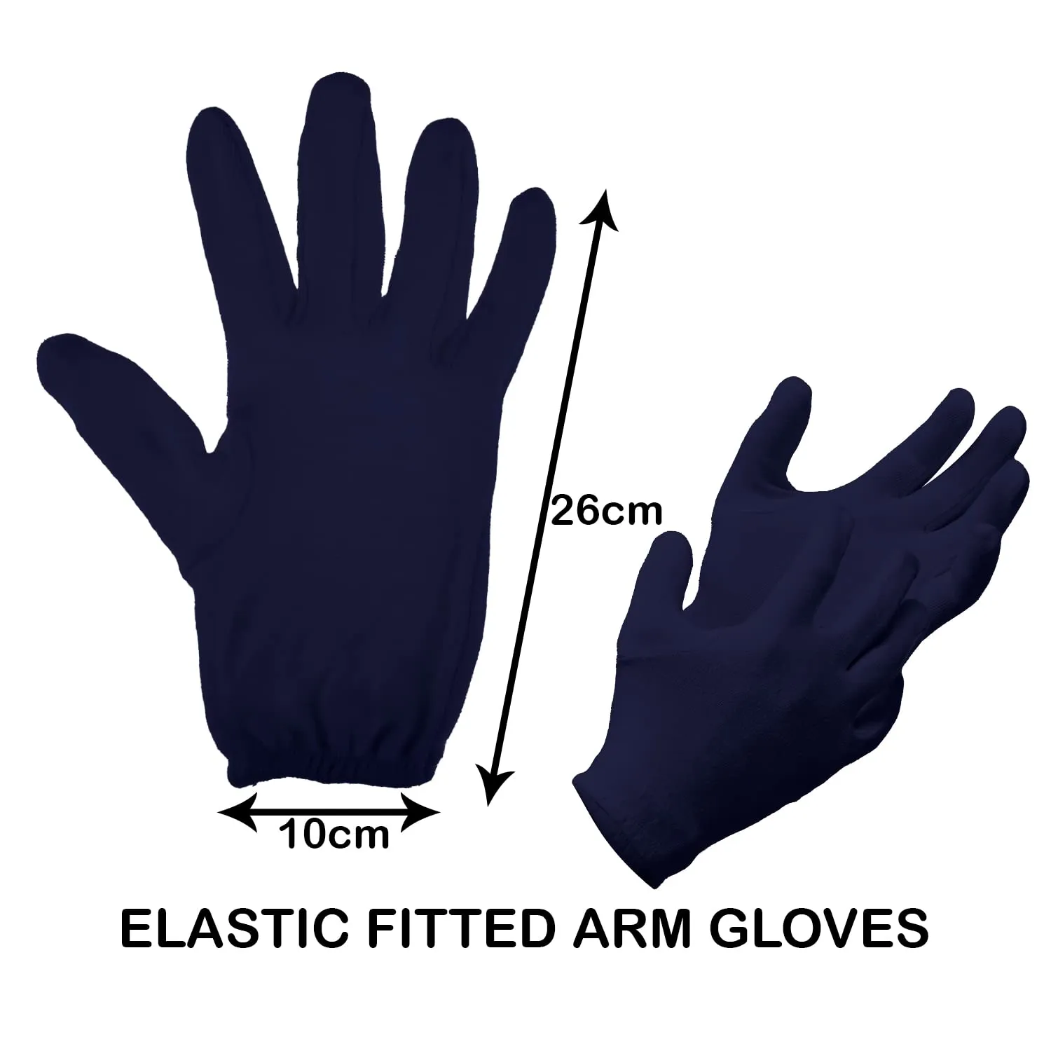 Kuber Industries Gloves | Cotton Summer Gloves | Protection From Sun Burns | Dust | Pollution | Gloves For Women | Gloves For Men | 2 Pair | Pack of 2 | Blue