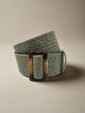 Kylie Woven Belt in Khaki