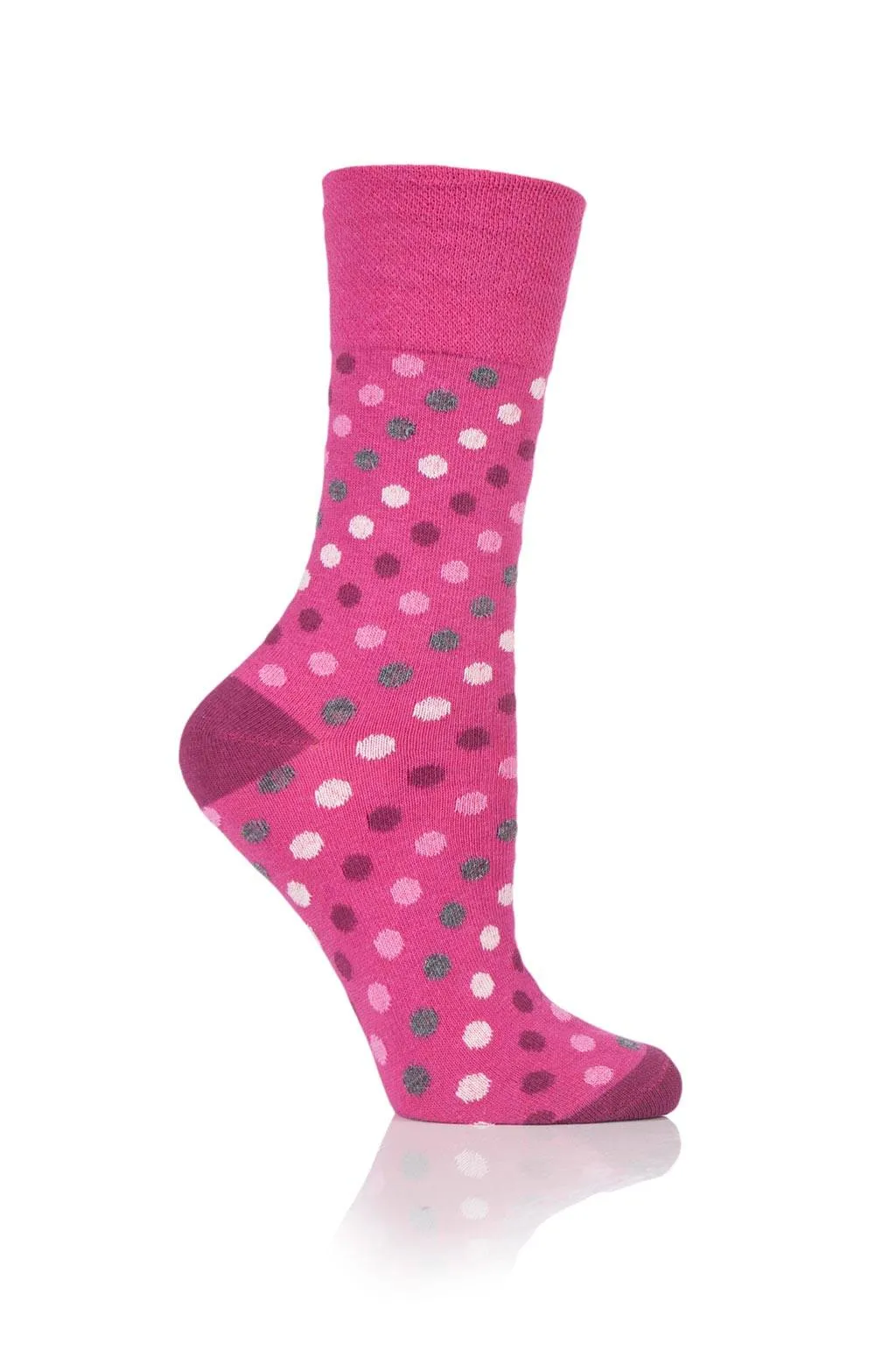 Ladies Pink Stripe Socks - 3 Pair Pack