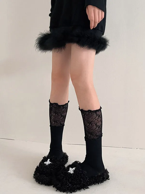 Leisure Fashion Split-Joint Lace Socks Accessories