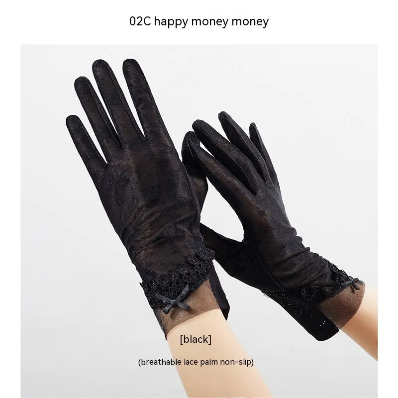 Lightweight Breathable Lace Sun Protection Gloves